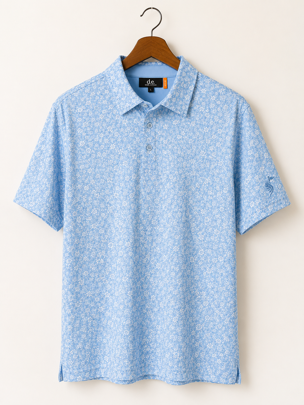 Sky Blue Floral Polo