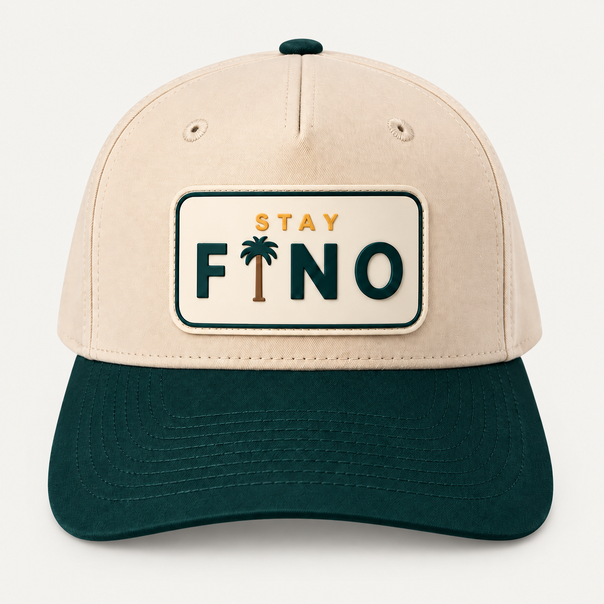 Stay Fino Cream & Green Snapback