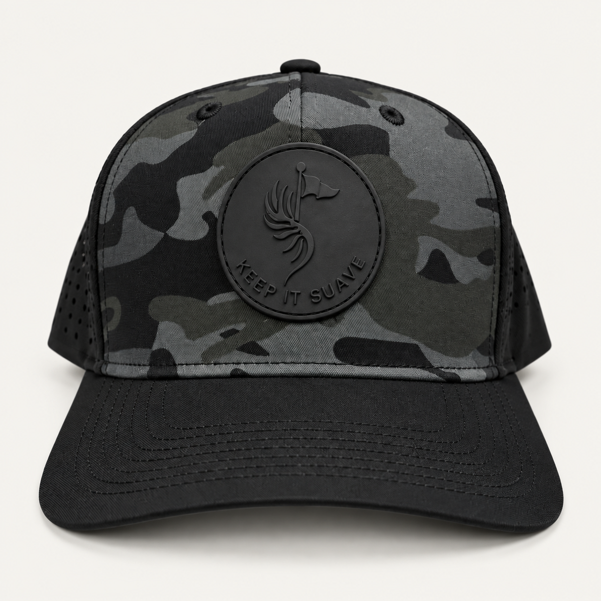 Suave Black Camo Hat