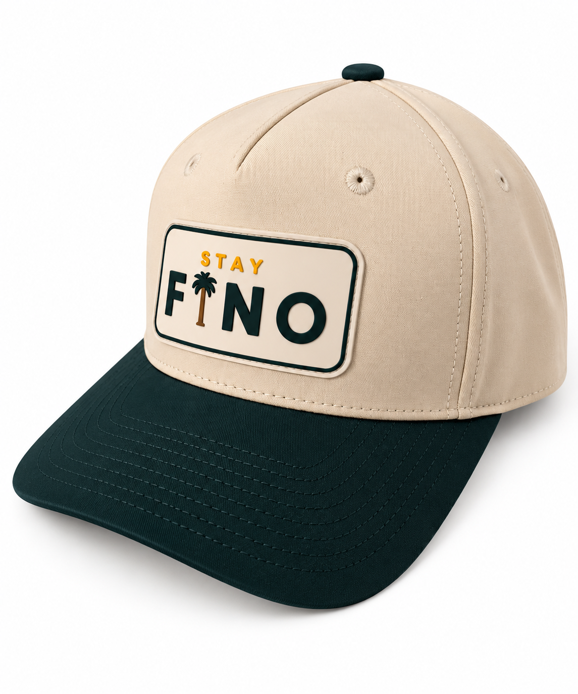 Stay Fino Cream & Green Snapback
